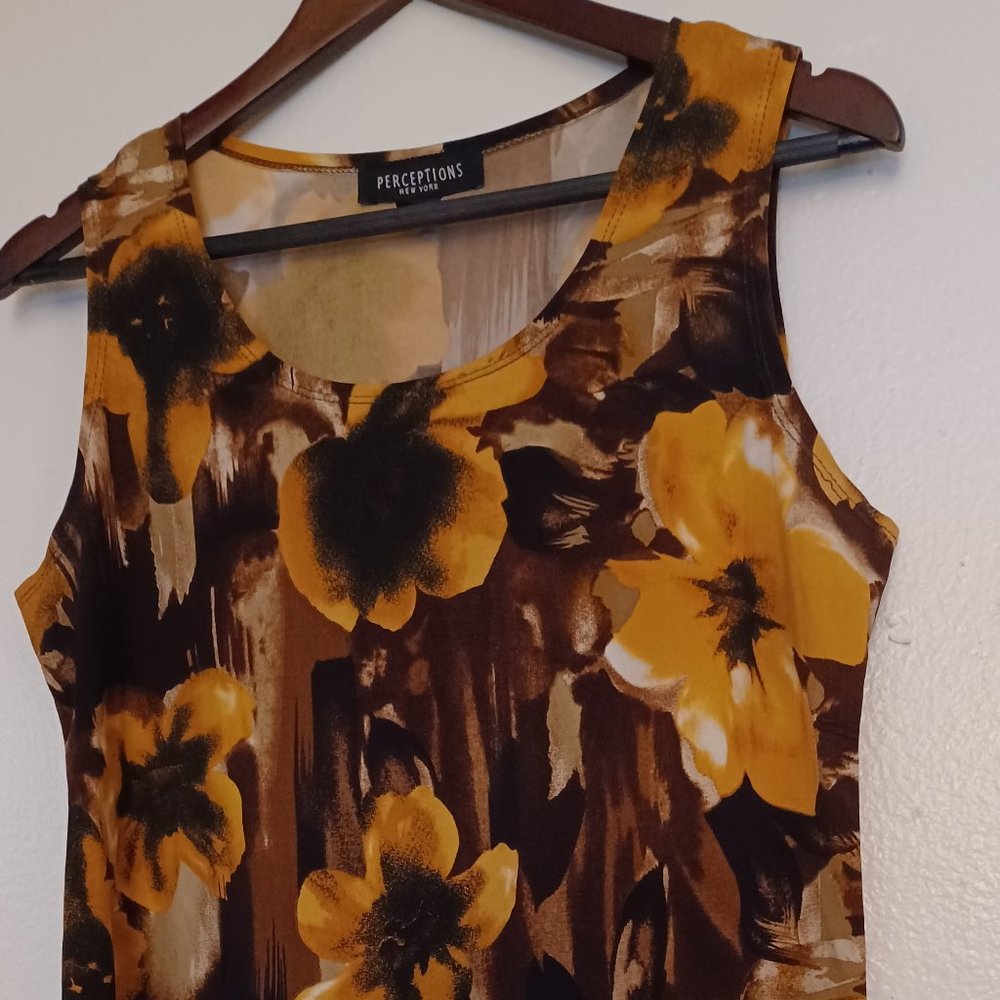 Perceptions Floral Tank Top Size 12